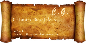 Czibere Gusztáv névjegykártya