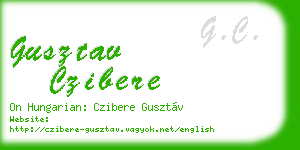 gusztav czibere business card